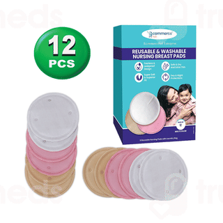 Ecommercehub Reusable & Washable Nursing Pack Of 12 Breast Pads