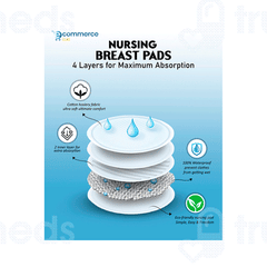 Ecommercehub Reusable & Washable Nursing Pack Of 12 Breast Pads