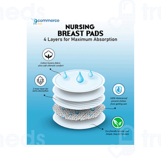 Ecommercehub Reusable & Washable Nursing Pack Of 12 Breast Pads