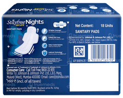 Stayfree Secure Nights Cottony Comfort Xxl Sanitary Pads 18