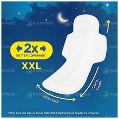 Stayfree Secure Nights Cottony Comfort Xxl Sanitary Pads 18