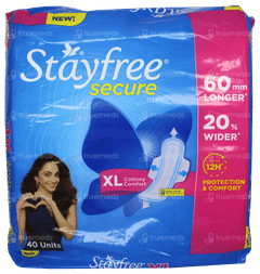 Stayfree Secure Cottony Comfort Xl Sanitary Pads 40