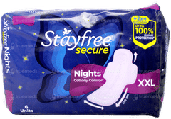 Stayfree Secure Nights Cottony Comfort Xxl Sanitary Pads 6