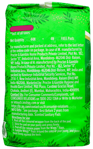 Whisper Ultra Hygiene + Comfort With Soft Wings Xl + Sanitary Pads 44 +4 Pads Free