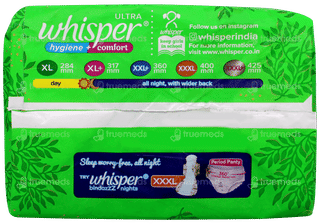 Whisper Ultra Hygiene + Comfort With Soft Wings Xl + Sanitary Pads 44 +4 Pads Free