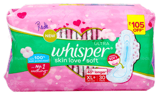 Whisper Ultra Soft Skin Love New Xl + Sanitary Pads 30