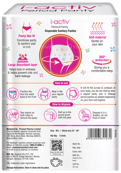I-activ M-l Disposable Period Panty 5
