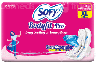 Sofy Bodyfit Pro Xl 290Mm Sanitary Pads 18