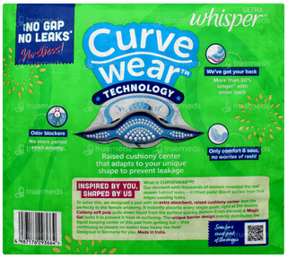 Whisper Ultra Upto No Gap No Leaks Xl+ Sanitary Pads 50