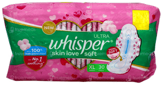 Whisper Ultra New Soft Skin Love Xl Sanitary Pads 30