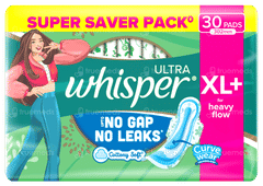Whisper Ultra Upto No Gap No Leaks Xl + Sanitary Pads 30