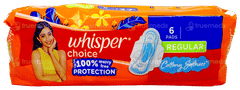 Whisper Choice Cottony Softness Regular Sanitary Pads 6 Whisper Choice Cottony Softness Regular Sanitary Pads 6