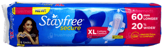 Stayfree  Secure Cottony Comfort Xl New Sanitary Pads 6