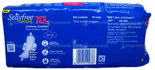 Stayfree  Secure Cottony Comfort Xl New Sanitary Pads 18