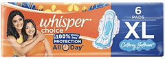Whisper Choice Cottony Softness Xl Sanitary Pads 6 Whisper Choice Cottony Softness Xl Sanitary Pads 6