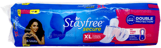 Stayfree Secure Cottony Comfort Xl New Double Protection Sanitary Pads 6