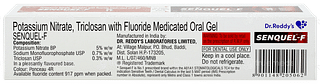 Senquel F Sensitive Teeth And Gums Medicated Oral Gel 50gm