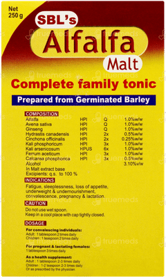 Sbls Alfalfa Malt Chocolate Flavour Complete Family Tonic 250gm
