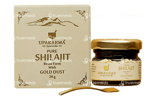 Upakarma Ayurveda Pure Shilajit Resin Form With Gold Dust Paste 20 GM