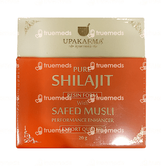 Upakarma Ayurveda Pure Shilajit Resin Form With Safed Musli Paste 20 GM