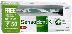 Sensodent K Fast Relief Toothpaste 125gm With Sensodent K Sensitivity Toothbrush Free Sensodent K Fast Relief Toothpaste 125gm With Sensodent K Sensitivity Toothbrush Free