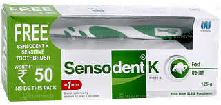 Sensodent K Fast Relief Toothpaste 125gm With Sensodent K Sensitivity Toothbrush Free