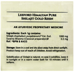 Leeford Shilajit Gold Resin With Swarna Bhasma 20gm