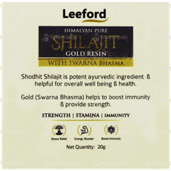 Leeford Shilajit Gold Resin With Swarna Bhasma 20gm