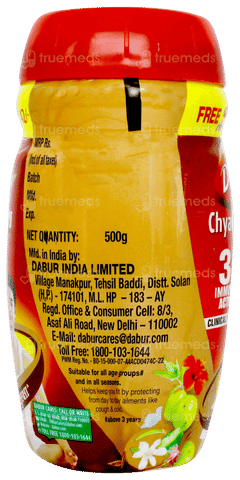 Dabur Chyawanprash 3x Immunity Action 500gm With Dabur Honey 50gm Free