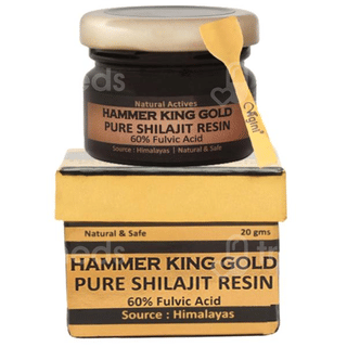 Vigini Natural Actives Hammer King Gold 60% Fulvic Acid Pure Shilajit Resin 20Gm