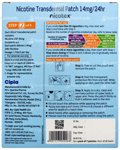 Nicotex 14mg Nicotine Transdermal Patch 7