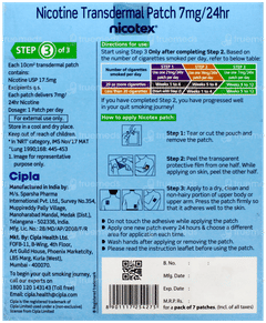 Nicotex 7Mg Nicotine Transdermal Patchs 7