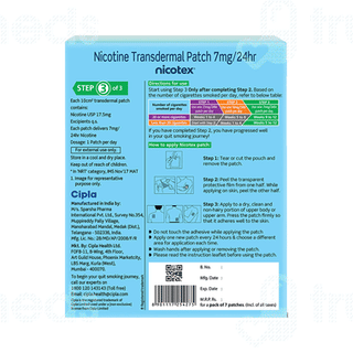 Nicotex 7mg Nicotine Transdermal Patchs 7