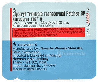 Nitroderm Tts 5 Mg Patch 1