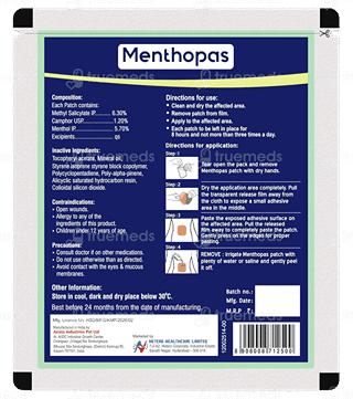 Menthopas Topical Patch 1
