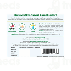 Mother Sparsh Mosquito Repellent Waterproof Patches 24