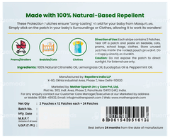 Mother Sparsh Mosquito Repellent Waterproof Patches 24