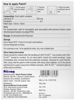 Lido Plast 700Mg Patches 3