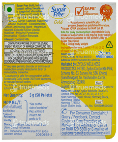 Sugar Free Gold Pellets 50