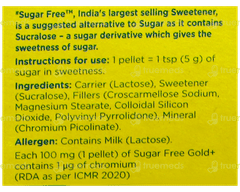 New Sugar Free Gold Plus With Chromium Pellets 300