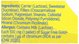 Sugar Free Gold + With Chromium Pellets 50