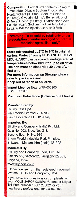 Mounjaro 2.5mg Kwikpen 2.4ml