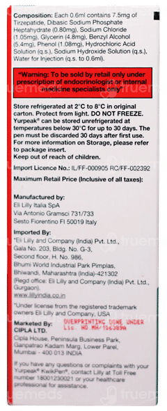 Yurpeak 5mg Kwikpen 2.4ml