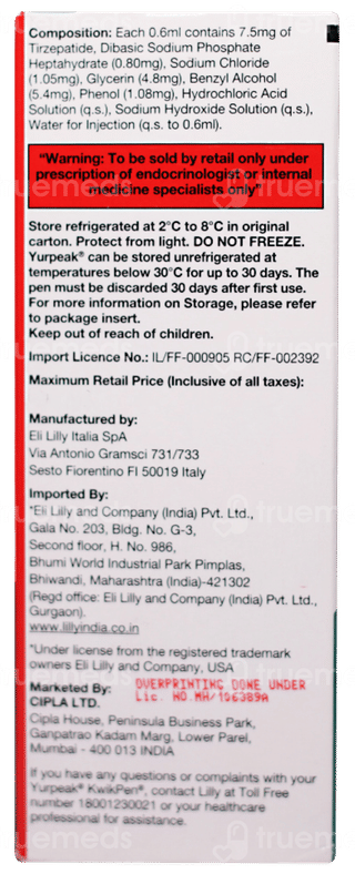 Yurpeak 5mg Kwikpen 2.4ml