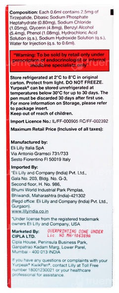 Yurpeak 2.5mg Kwikpen 2.4ml