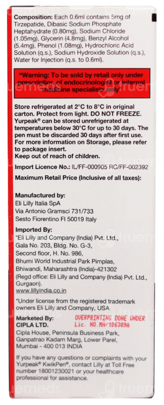 Yurpeak 7.5mg Kwikpen 2.4ml