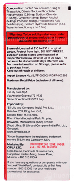 Yurpeak 10mg Kwikpen 2.4ml