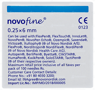 Novofine Needle 31 G 6 Mm Pack Of 100