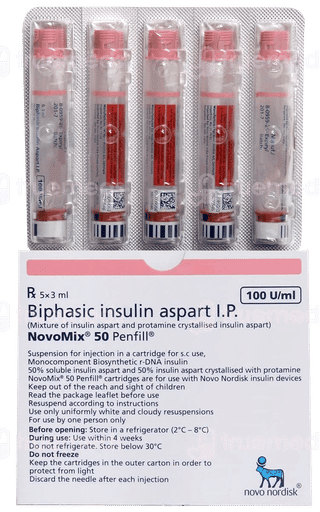 Novomix 50 Penfill 3Ml Pack Of 5 Injections