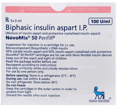 Novomix 50 Penfill 3Ml Pack Of 5 Injections